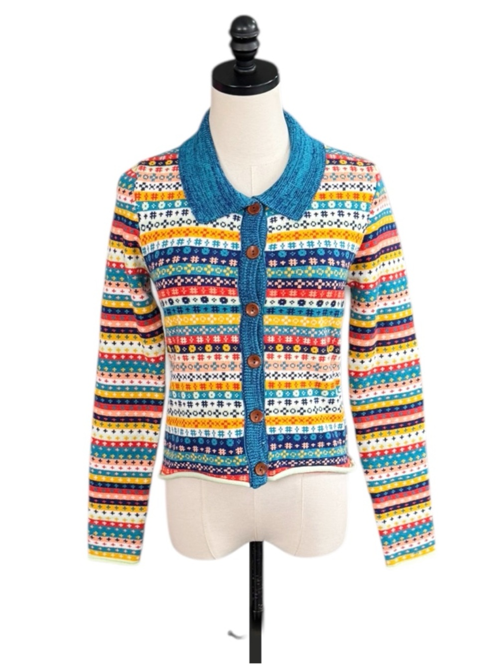 Free People Oak And Pine Fair Isle Cardigan | SMALL NWT - Picture 3 of 12